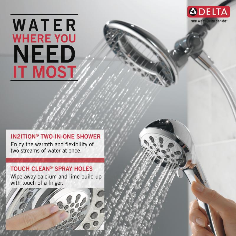 DELTA Universal Showering Components 4-Setting In2ition — Chrome