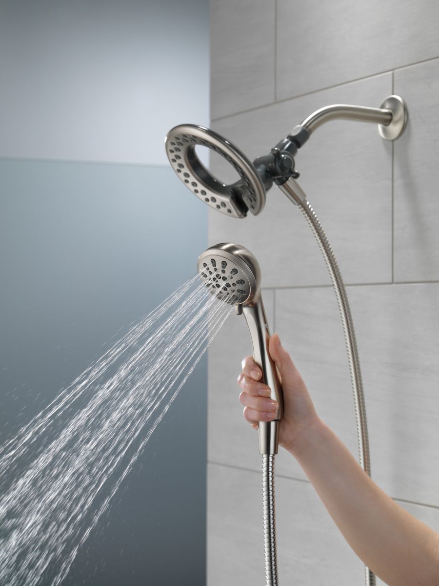 DELTA Universal Showering Components 4-Setting In2ition — Spotshield Brushed Nickel
