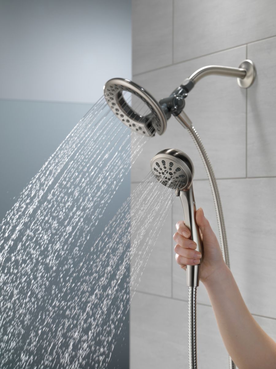 DELTA Universal Showering Components 4-Setting In2ition — Spotshield Brushed Nickel