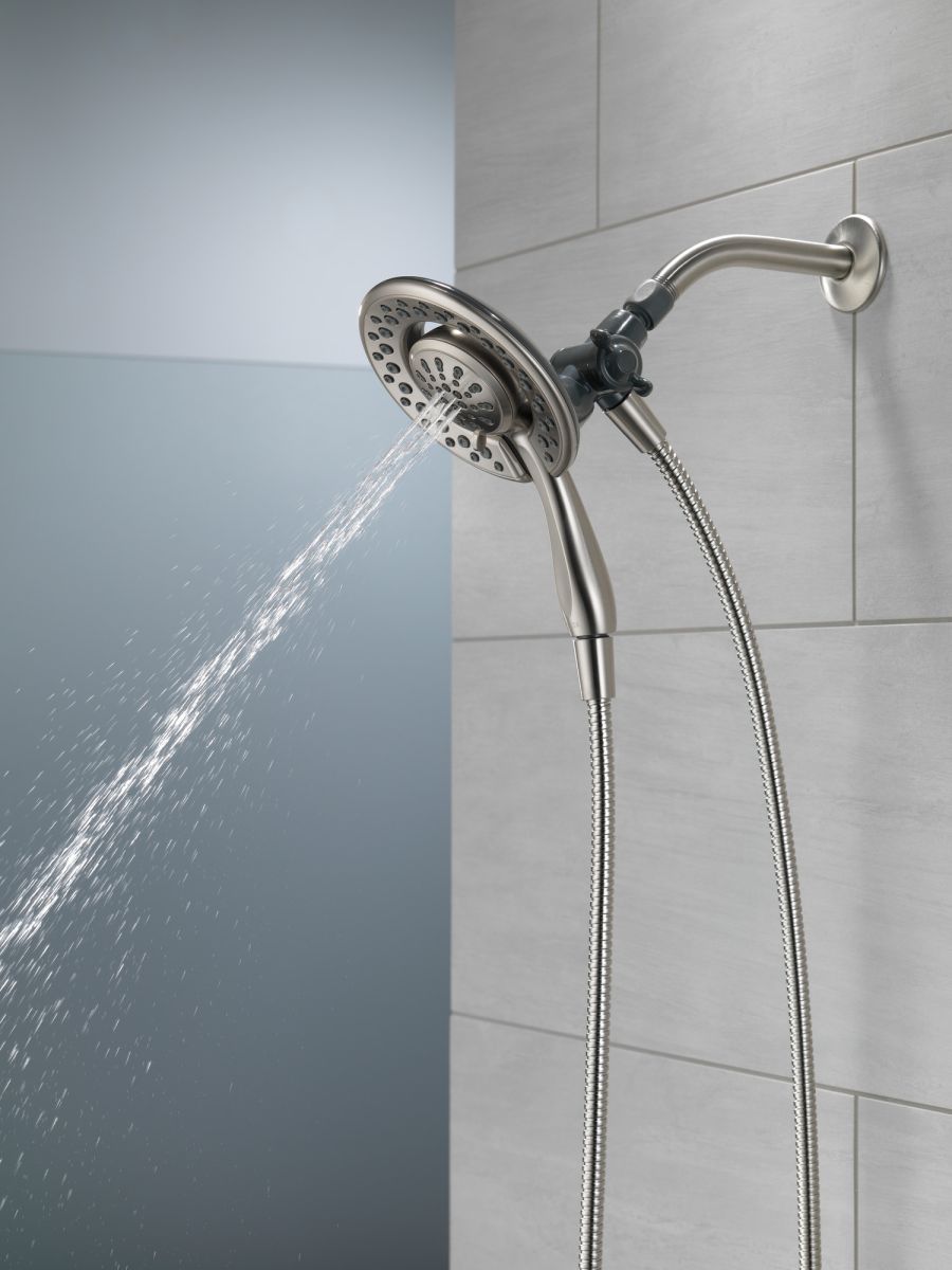 DELTA Universal Showering Components 4-Setting In2ition — Spotshield Brushed Nickel