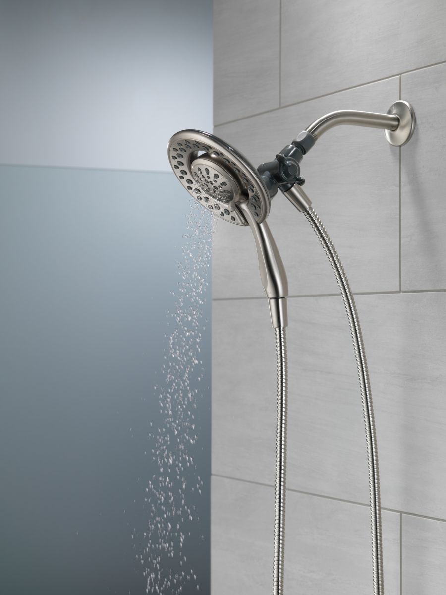 DELTA Universal Showering Components 4-Setting In2ition — Spotshield Brushed Nickel