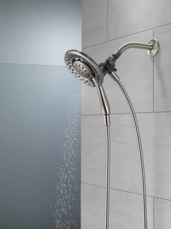 DELTA Universal Showering Components 4-Setting In2ition — Spotshield Brushed Nickel