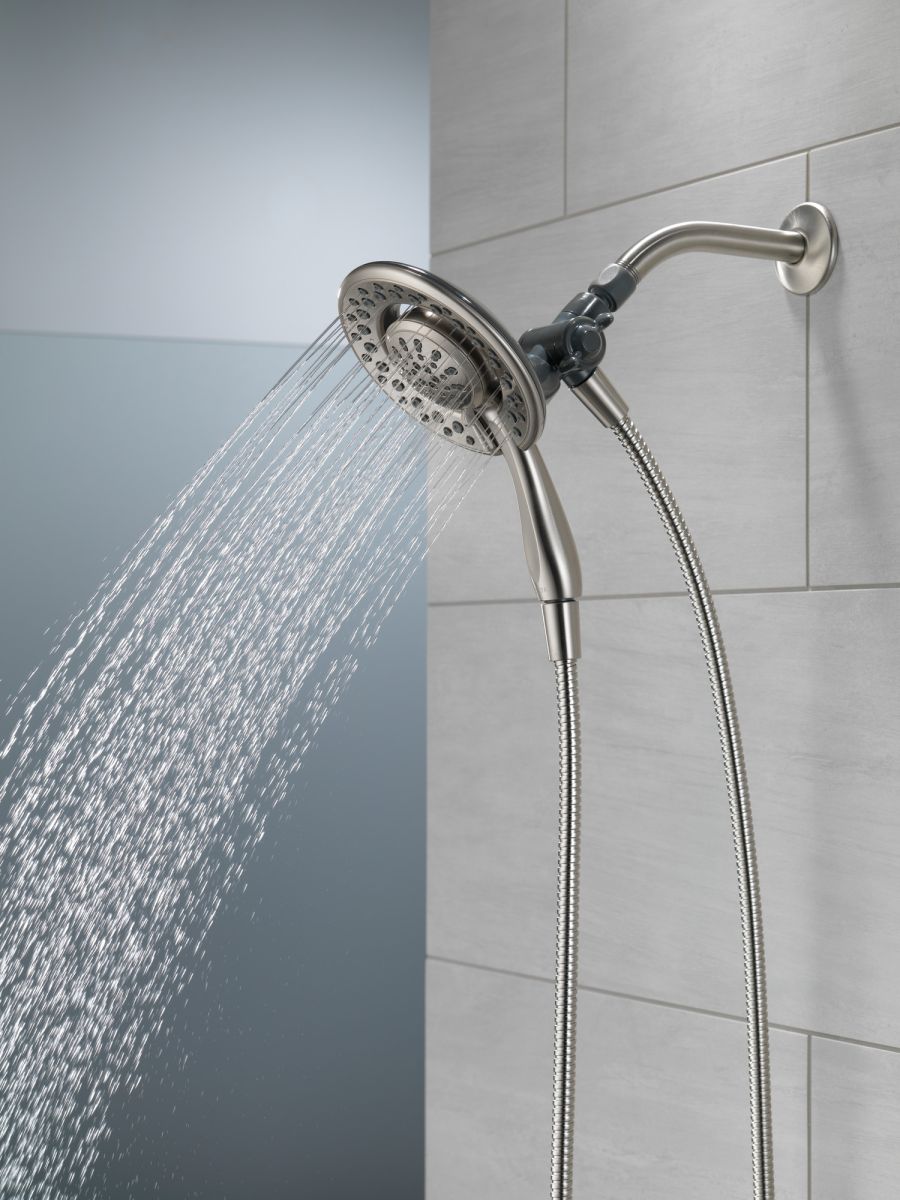 DELTA Universal Showering Components 4-Setting In2ition — Spotshield Brushed Nickel