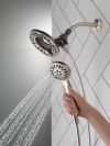 DELTA Universal Showering Components In2ition 4-Setting Two-in-One Shower — Spotshield Brushed Nickel