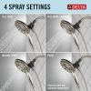 DELTA Universal Showering Components In2ition 4-Setting Two-in-One Shower — Spotshield Brushed Nickel