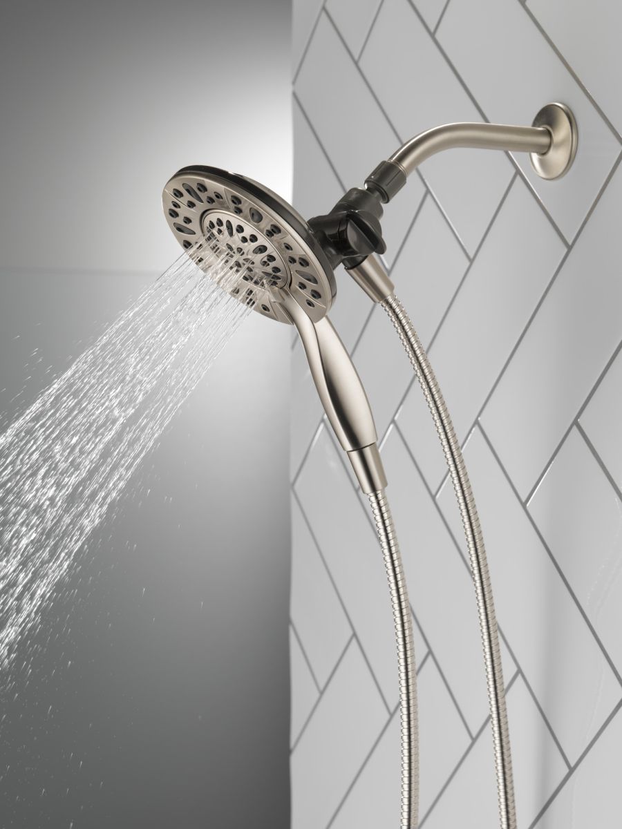 DELTA Universal Showering Components In2ition 4-Setting Two-in-One Shower — Spotshield Brushed Nickel
