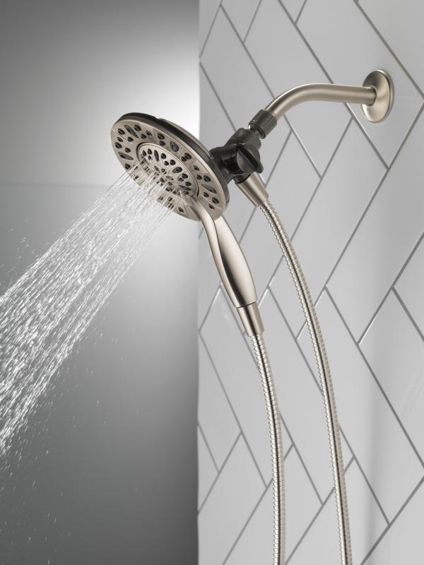 DELTA Universal Showering Components In2ition 4-Setting Two-in-One Shower — Spotshield Brushed Nickel