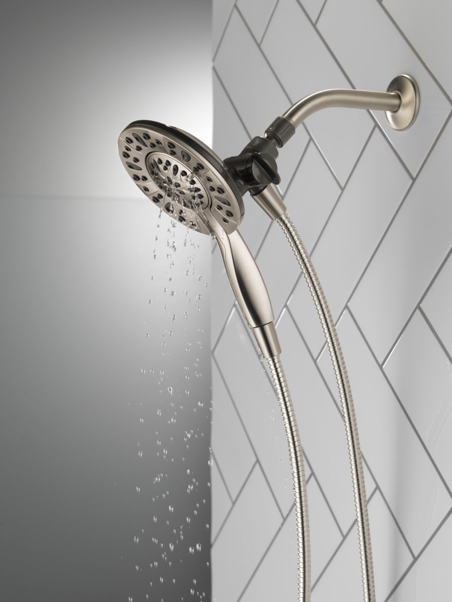 DELTA Universal Showering Components In2ition 4-Setting Two-in-One Shower — Spotshield Brushed Nickel
