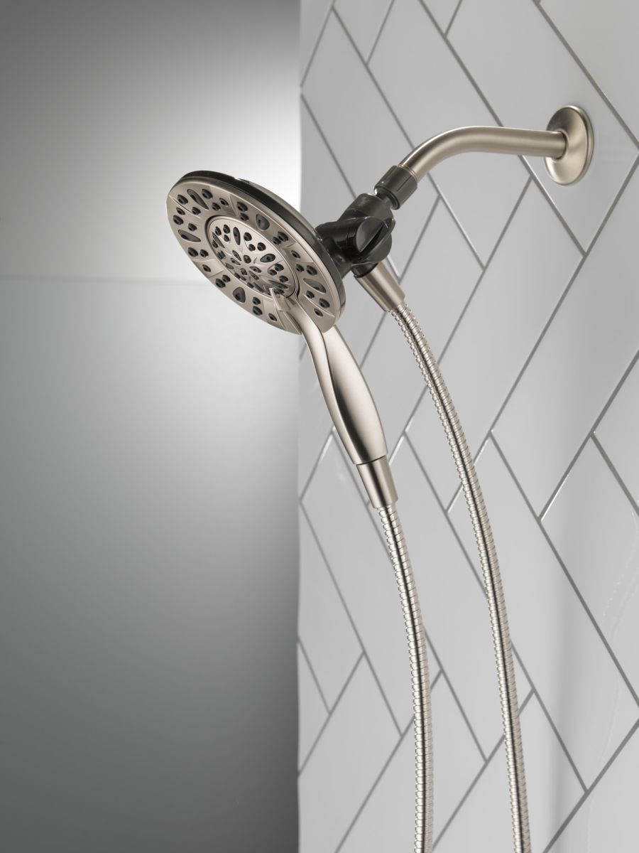 DELTA Universal Showering Components In2ition 4-Setting Two-in-One Shower — Spotshield Brushed Nickel