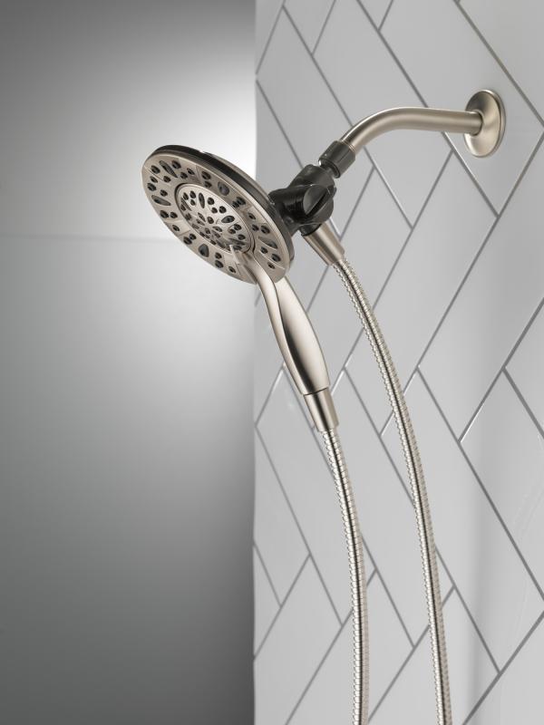 DELTA Universal Showering Components In2ition 4-Setting Two-in-One Shower — Spotshield Brushed Nickel
