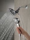 DELTA Universal Showering Components In2ition 4-Setting Two-in-One Shower — Chrome