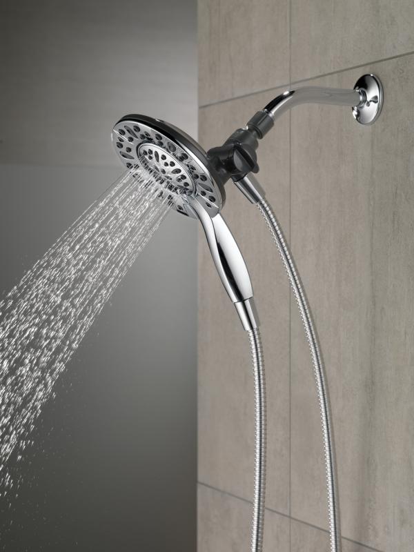 DELTA Universal Showering Components In2ition 4-Setting Two-in-One Shower — Chrome