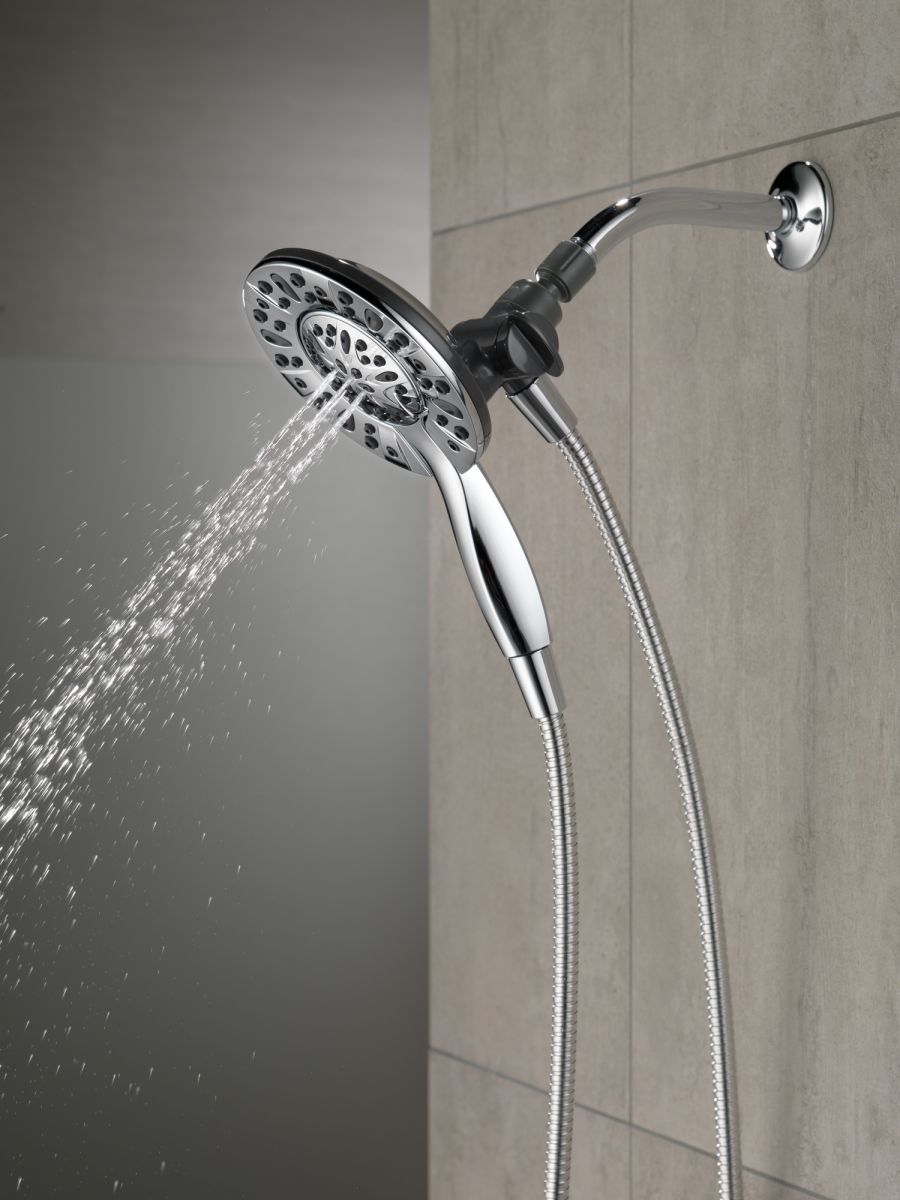 DELTA Universal Showering Components In2ition 4-Setting Two-in-One Shower — Chrome