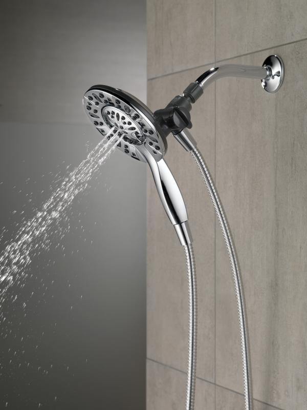 DELTA Universal Showering Components In2ition 4-Setting Two-in-One Shower — Chrome