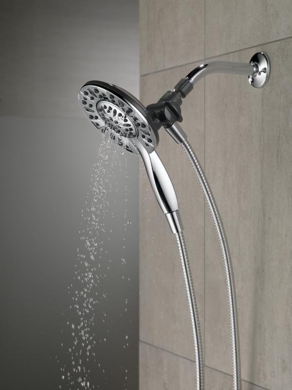 DELTA Universal Showering Components In2ition 4-Setting Two-in-One Shower — Chrome