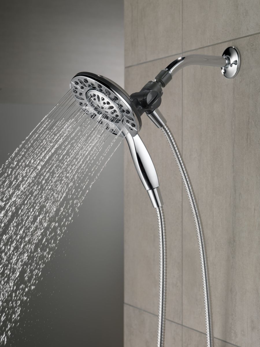 DELTA Universal Showering Components In2ition 4-Setting Two-in-One Shower — Chrome
