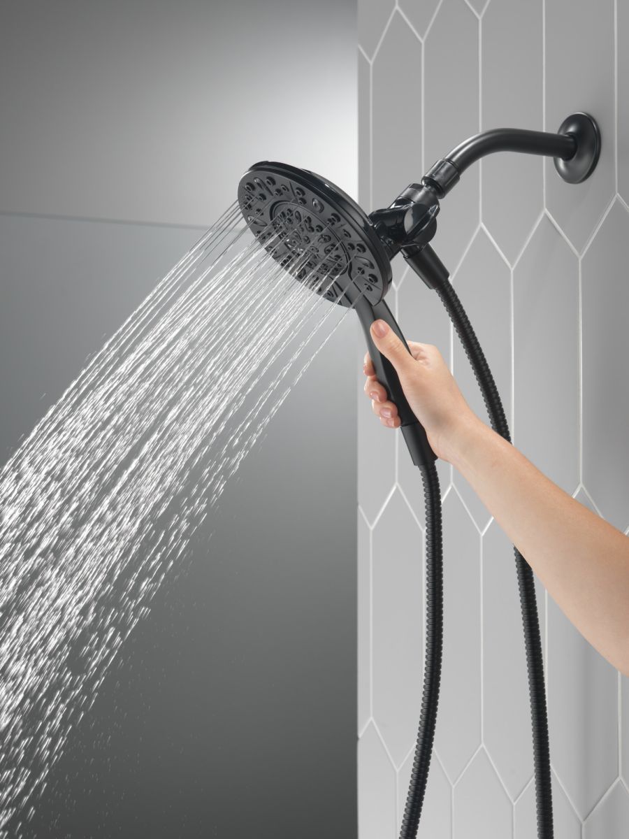 DELTA Universal Showering Components In2ition 4-Setting Two-in-One Shower — Matte Black