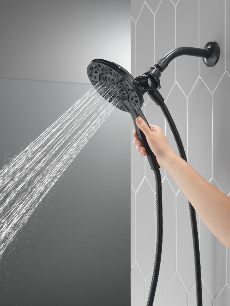 DELTA Universal Showering Components In2ition 4-Setting Two-in-One Shower — Matte Black