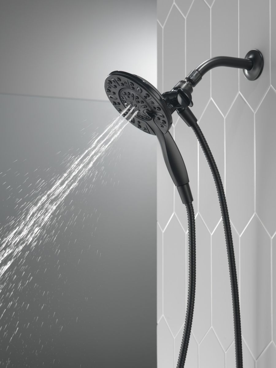 DELTA Universal Showering Components In2ition 4-Setting Two-in-One Shower — Matte Black