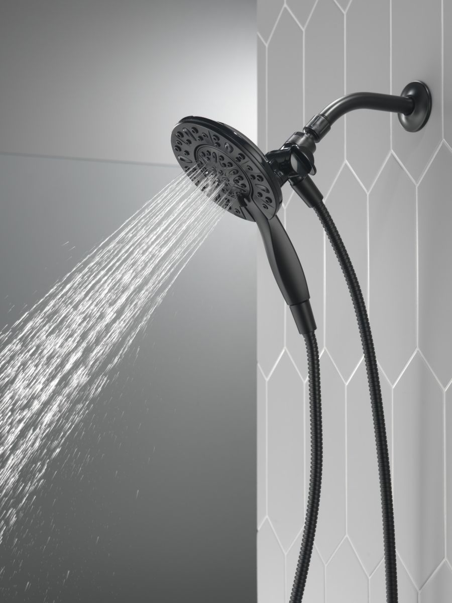 DELTA Universal Showering Components In2ition 4-Setting Two-in-One Shower — Matte Black