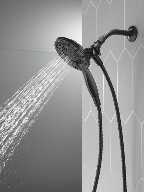 DELTA Universal Showering Components In2ition 4-Setting Two-in-One Shower — Matte Black