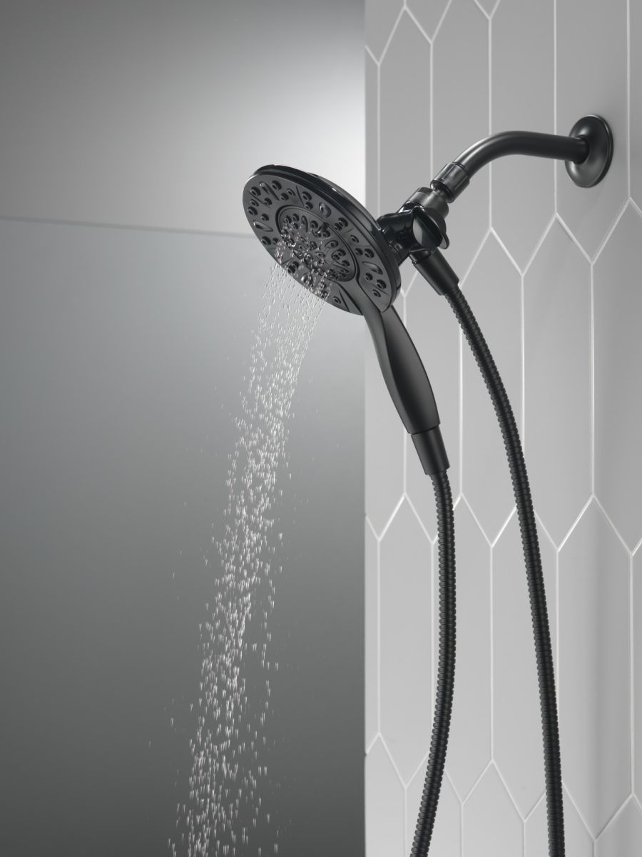DELTA Universal Showering Components In2ition 4-Setting Two-in-One Shower — Matte Black