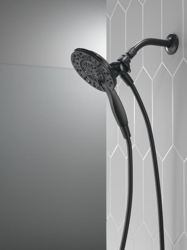 DELTA Universal Showering Components In2ition 4-Setting Two-in-One Shower — Matte Black