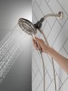 DELTA Universal Showering Components In2ition 4-Setting Two-in-One Shower — Satin Nickel
