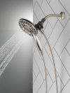 DELTA Universal Showering Components In2ition 4-Setting Two-in-One Shower — Satin Nickel