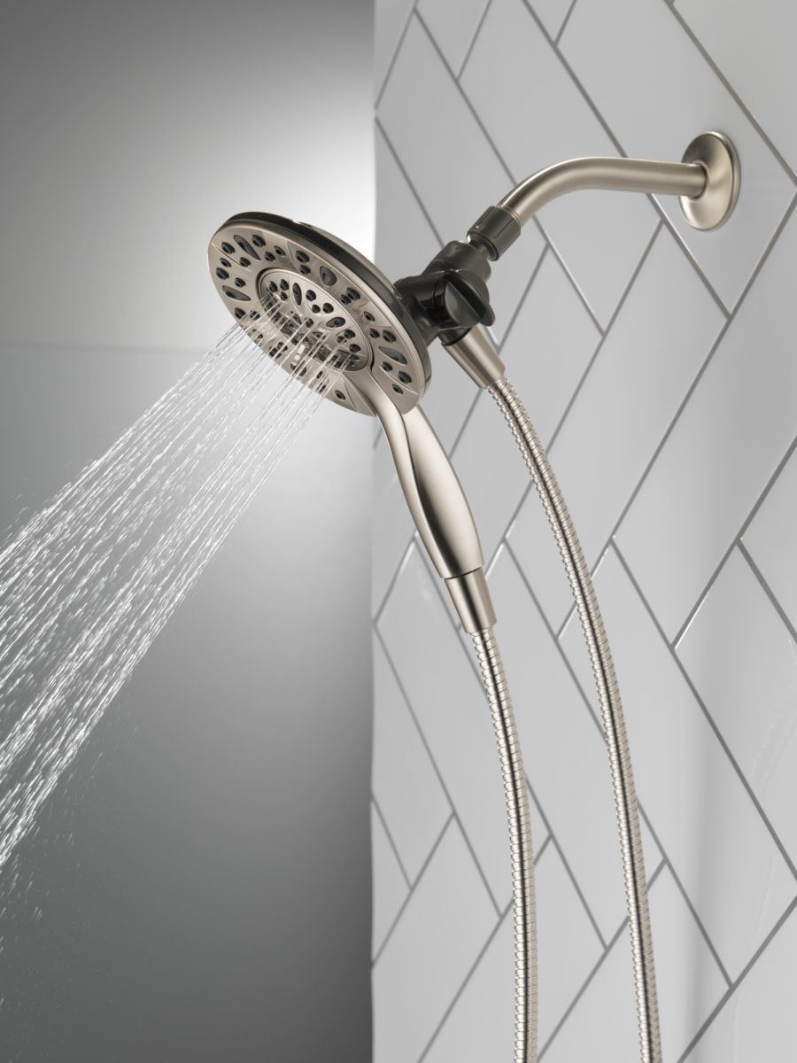 DELTA Universal Showering Components In2ition 4-Setting Two-in-One Shower — Satin Nickel