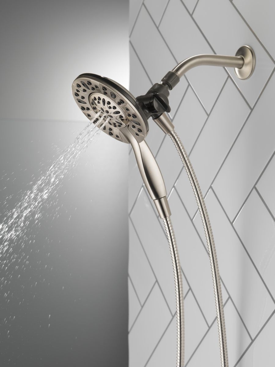 DELTA Universal Showering Components In2ition 4-Setting Two-in-One Shower — Satin Nickel