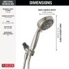 DELTA Universal Showering Components 5 Setting Hand Shower — Spotshield Brushed Nickel