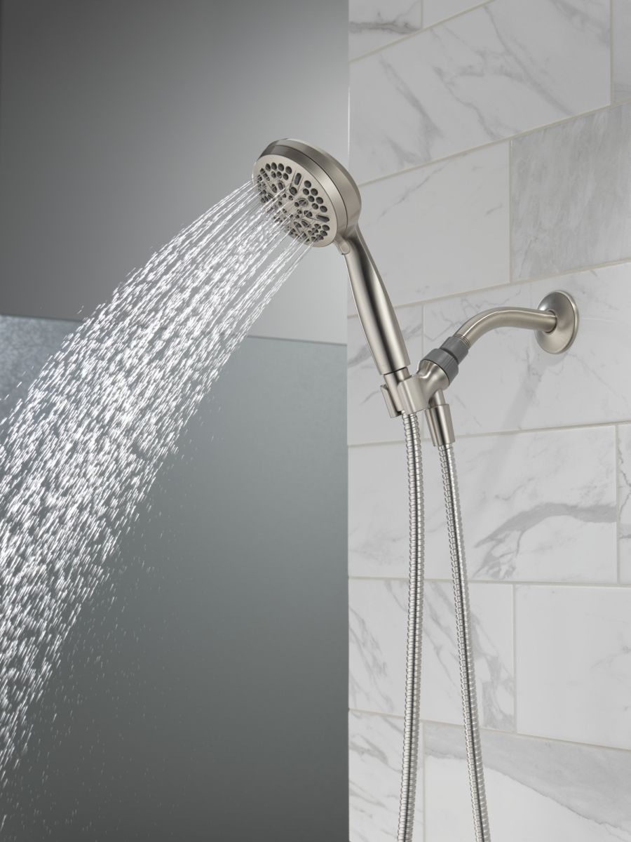 DELTA Universal Showering Components 5 Setting Hand Shower — Spotshield Brushed Nickel