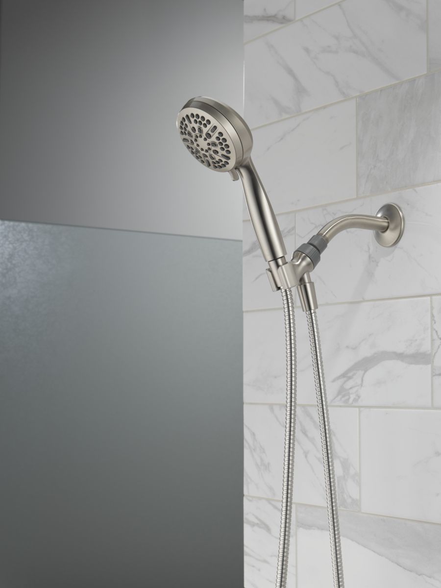 DELTA Universal Showering Components 5 Setting Hand Shower — Spotshield Brushed Nickel