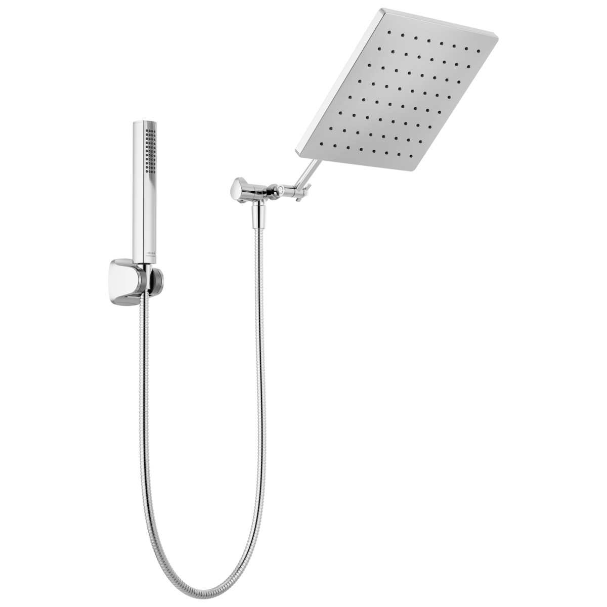 DELTA Universal Showering Components 10 inch Raincan Shower Head & Hand Held Combo with Adjustable Extension Arm — Chrome