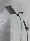 DELTA Universal Showering Components 10 inch Raincan Shower Head & Hand Held Combo with Adjustable Extension Arm — Matte Black