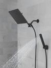 DELTA Universal Showering Components 10 inch Raincan Shower Head & Hand Held Combo with Adjustable Extension Arm — Matte Black