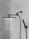 DELTA Universal Showering Components 10 inch Raincan Shower Head & Hand Held Combo with Adjustable Extension Arm — Matte Black