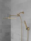 DELTA Universal Showering Components 10 inch Raincan Shower Head & Hand Held Combo with Adjustable Extension Arm — Champagne Bronze