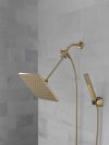 DELTA Universal Showering Components 10 inch Raincan Shower Head & Hand Held Combo with Adjustable Extension Arm — Champagne Bronze