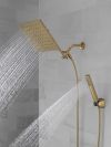 DELTA Universal Showering Components 10 inch Raincan Shower Head & Hand Held Combo with Adjustable Extension Arm — Champagne Bronze