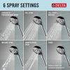 DELTA Universal Showering Components H2Okinetic 6-Setting Hand Shower — Chrome