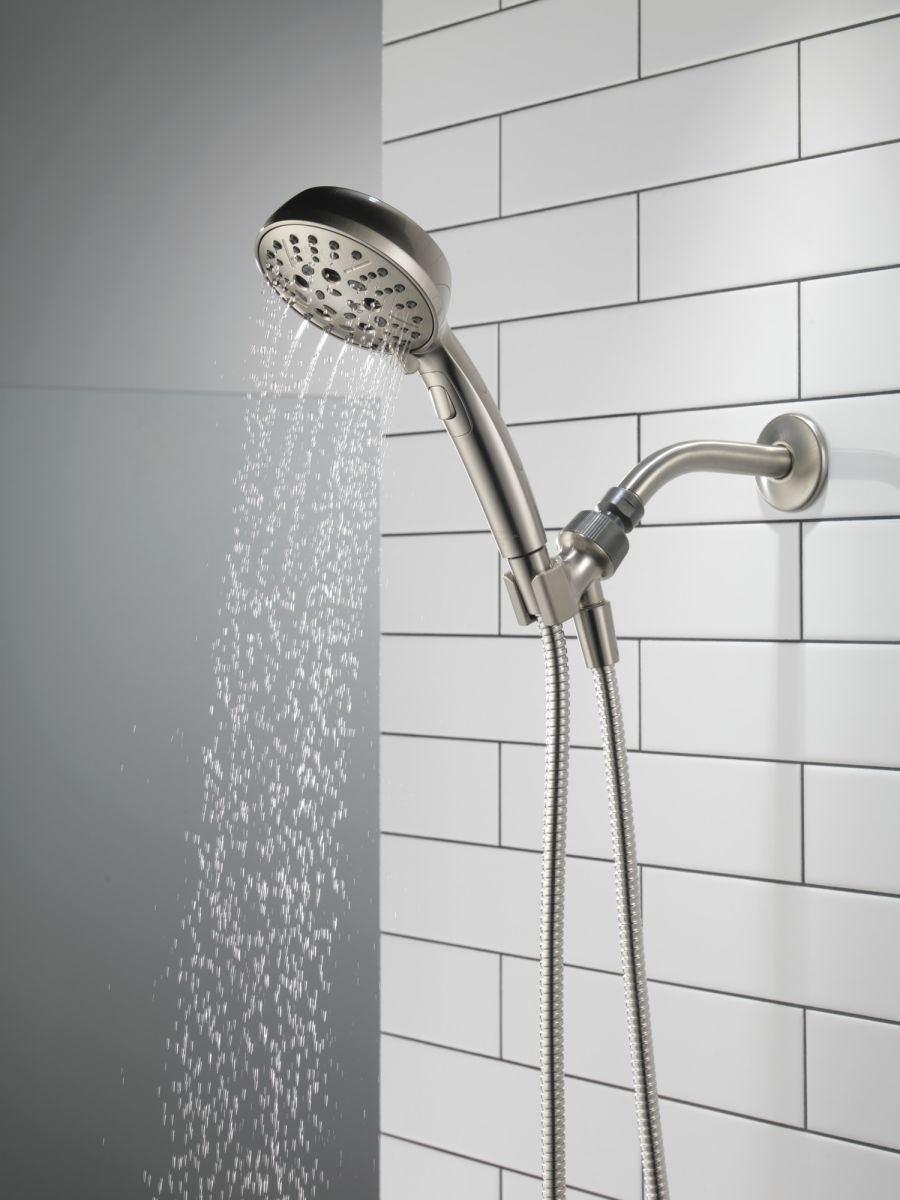 DELTA Universal Showering Components H2Okinetic 6-Setting Hand Shower — Satin Nickel