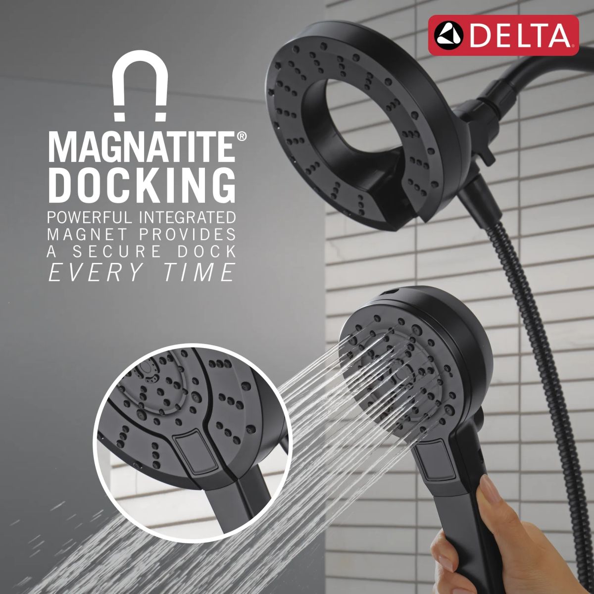 DELTA Universal Showering Components 5-Setting In2ition with ProClean — Matte Black