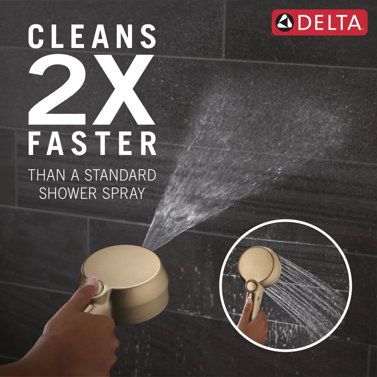 DELTA Universal Showering Components 5-Setting In2ition with ProClean — Champagne Bronze