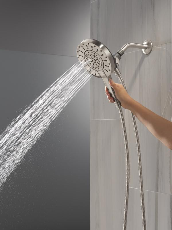 DELTA Universal Showering Components 5-Setting In2ition with ProClean — Spotshield Brushed Nickel