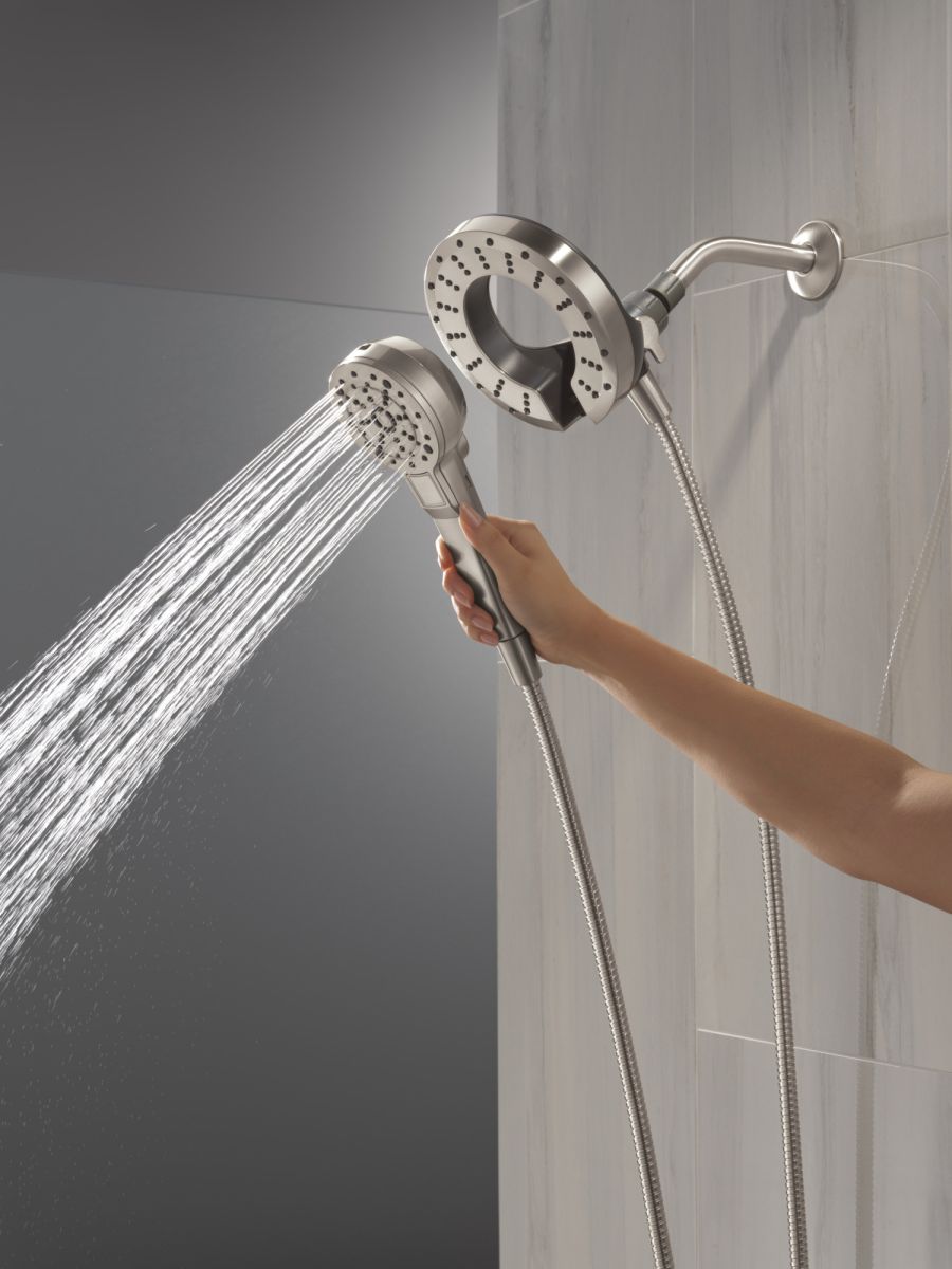 DELTA Universal Showering Components 5-Setting In2ition with ProClean — Spotshield Brushed Nickel