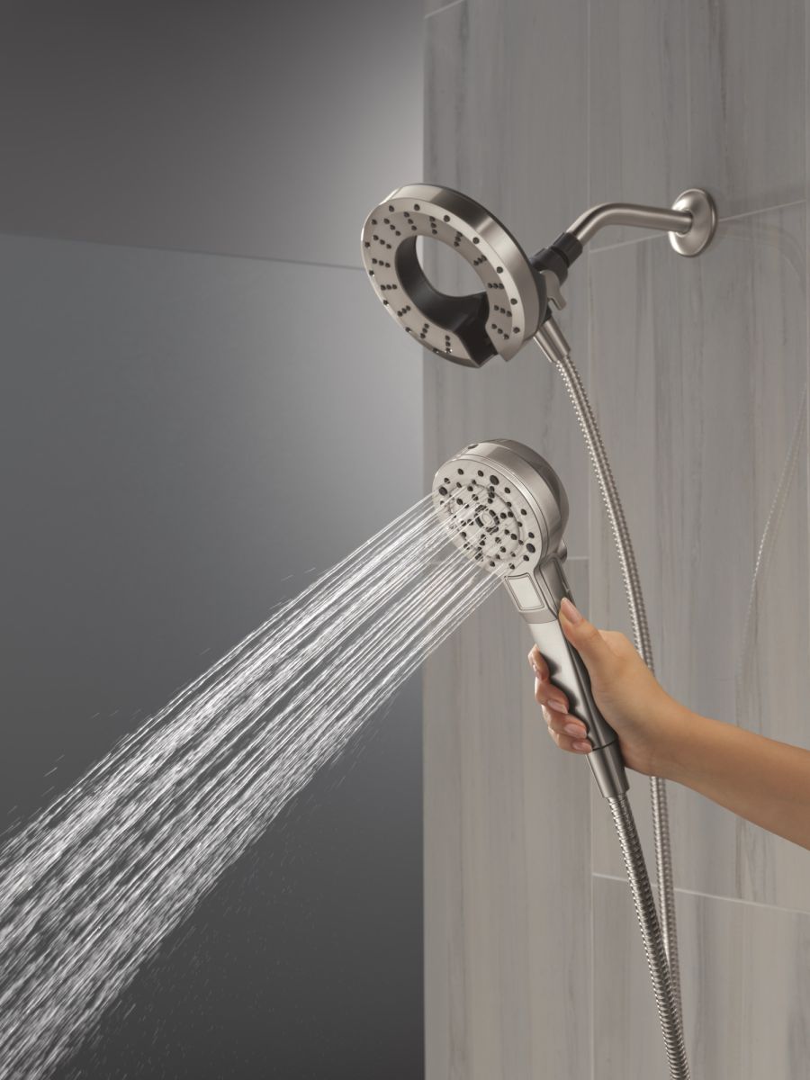 DELTA Universal Showering Components 5-Setting In2ition with ProClean — Spotshield Brushed Nickel