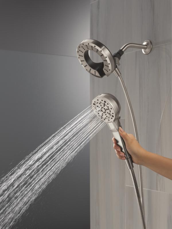 DELTA Universal Showering Components 5-Setting In2ition with ProClean — Spotshield Brushed Nickel