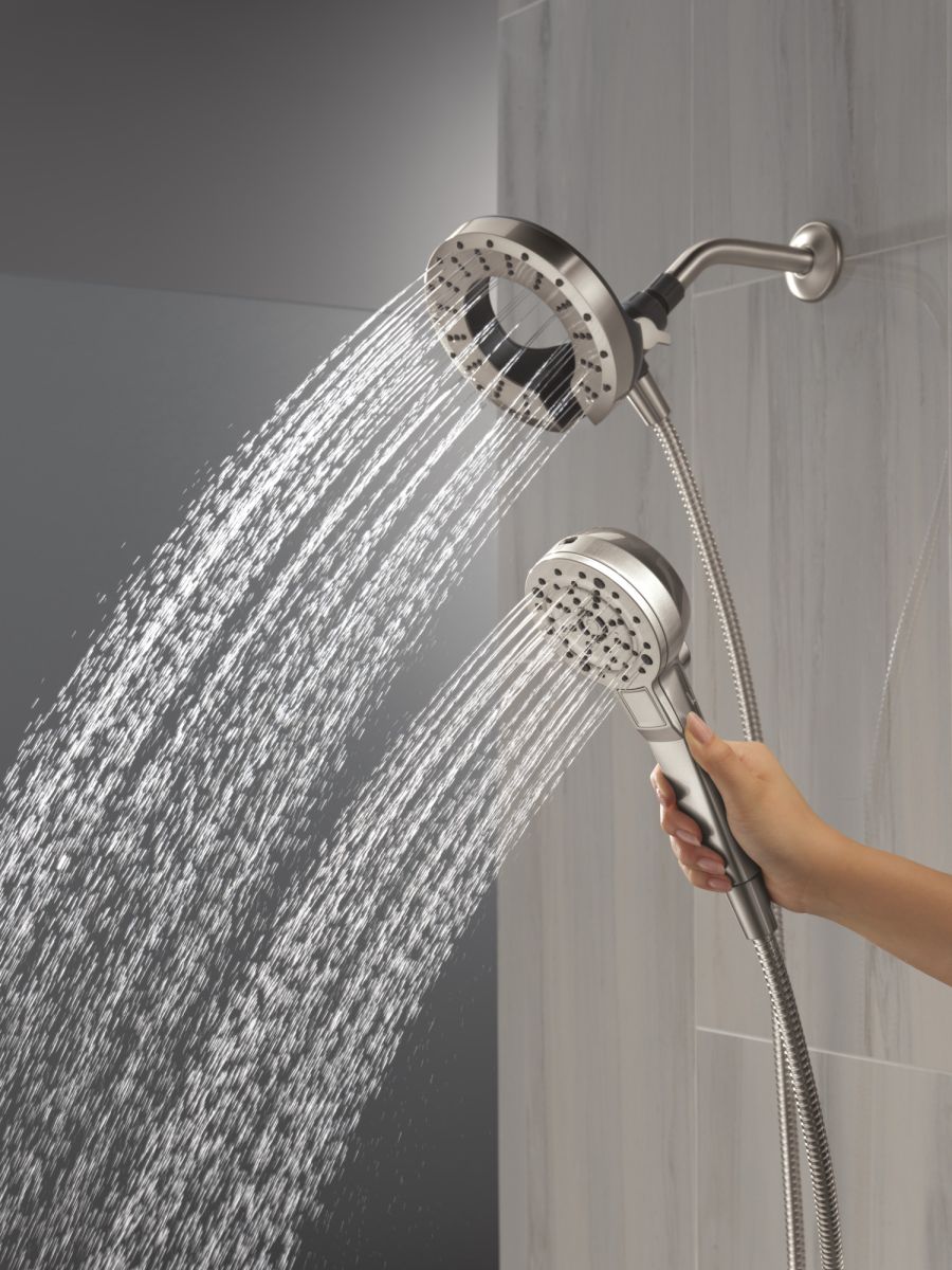 DELTA Universal Showering Components 5-Setting In2ition with ProClean — Spotshield Brushed Nickel